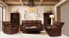 Furniture of America CM9924MB-CH-PM Soterios - Power Recliner - Medium Brown