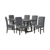 New Classic 40-4125-DG6C New Classic 40-4125-DG6C High Line - Dining Table & 6 Chairs - Gray