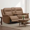 Liberty Furniture 7030TO-23P Liberty Furniture 7030TO-23P Cora - Loveseat With Console P3 & ZG - Aline Toast