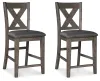 Ashley Furniture D388-124 Caitbrook - Upholstered Barstool (Set of 2) - Gray