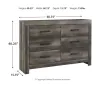 Ashley Furniture B440/31/36/46/68/66/99/62/92(2) Ashley Furniture B440/31/36/46/68/66/99/62/92(2) Wynnlow - 9 Pc. - Dresser, Mirror, Chest, King Poster Bed, 2 Nightstands - Gray
