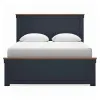 Ashley Furniture B414B10 Landocken - Queen Panel Bed - Brown / Blue