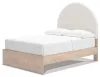 Ashley Furniture PCB1566B5 Ashley Furniture PCB1566B5 Arloster - Full Upholstered Panel Bed With Side Storage Unit - Tan / White