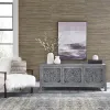 Liberty Furniture 2077-AC6526 Marisol - 3 Door Accent TV Stand - Washed Gray