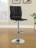 CoasterEveryday 122087 Ashbury - Upholstered Adjustable Bar Stool (Set of 2) - Black