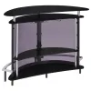 CoasterEssence 101065 Amarillo - Freestanding Glass Top Home Bar Wine Cabinet - Black