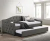 CoasterEveryday 300638 Sadie - Upholstered Twin Daybed With Trundle - Gray