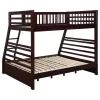 CoasterEssence 460184 Ashton - 2-Drawer Wood Twin Over Full Bunk Bed - Cappuccino