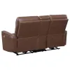 Coaster Fine Furniture 610265P Greenfield - Upholstered Power Reclining Loveseat - Saddle Brown