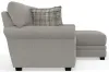 Jackson Furniture Industries 3345/46/76-26 Livingston - 2 Piece Sofa Chaise With Comfort Coil Seating And 6 Accent Pillows Included (RSF Chaise) - Linen