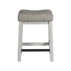 Intercon DK-BS-45W-RFO-K24 Drake - Backless Stool - Rustic White / French Oak