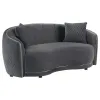 CoasterEveryday 504844-S2 Brookside - 2 Piece Velvet Upholstered Sofa Set - Dark Gray