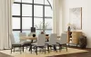 Intercon NP-TA-4296-NTO-C Newport - Trestle Table - Natural Oak