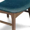 New Classic D1651-20-FGR Oscar - Chair With Cushion (Set of 2) - Walnut / Forest Green