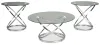Ashley Furniture T270-13 Hollynyx - Occasional Table Set (Set of 3) - Chrome Finish