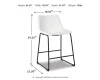 Ashley Furniture D372-724 Ashley Furniture D372-724 Centiar - Upholstered Barstool (Set of 2) - White