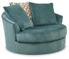 Ashley Furniture 9220621 Laylabrook - Oversized Swivel Accent Chair - Teal