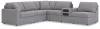 Ashley Furniture 92104S23 Ashley Furniture 92104S23 Modmax - 6-Piece Sectional With Audio System Console And 3 Armless Chairs - Granite
