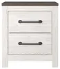 Ashley Furniture B1190/31/36/72/97/92(2) Ashley Furniture B1190/31/36/72/97/92(2) Gerridan - 6 Pc. - Dresser, Mirror, King Panel Bed, 2 Nightstands - White / Gray