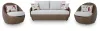 Ashley Furniture PCP503-070 Double Point - Loveseat, Swivel Chairs Set (Set of 3) - Beige