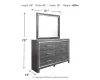 Ashley Furniture B214B1 Ashley Furniture B214B1 Lodanna - Dresser, Mirror - Gray
