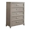Liberty Furniture 902-BR-CPBDMC Belmar - 4 Piece Bedroom Set (California King Panel Bed, Dresser & Mirror, Chest) - Washed Taupe