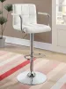 CoasterEveryday 121097 Palomar - Adjustable Height Bar Stool - White And Chrome