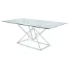 CoasterEssence 109451 Beaufort - Rectangular Glass Top Dining Table - Chrome