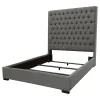 CoasterEssence 300621KW Camille - Upholstered California King Panel Bed - Gray
