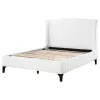 Coaster Fine Furniture 306020Q Mosby - Upholstered Queen Wingback Bed - Snow