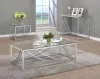 CoasterEssence 720499 Lille - Glass Top Entryway Sofa Console Table Accents - Chrome