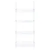 CoasterEssence 801553 Amaturo - 4-Shelf Acrylic Ladder Bookshelf - Clear