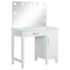 CoasterEveryday 931149 Elijah - Vanity Set With Lighting & Stool - White And Dark Gray