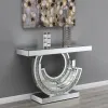 CoasterElevations 953422 Imogen - Sculptural Mirrored Entryway Console Table - Silver