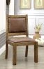 Furniture of America CM3829SC-2PK Gianna - Side Chair (Set of 2) - Rustic Oak / Brown