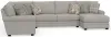 Jackson Furniture Industries 3345/62/30/76-26 Jackson Furniture Industries 3345/62/30/76-26 Livingston - 3 Piece Sectional With Comfort Coil Seating And 9 Included Accent Pillows (RSF Chaise) - Linen