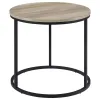 Coaster Fine Furniture 736047 Lainey - Round Occasional Side End Table - Distressed Pine