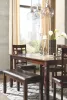 Ashley Furniture D384-325 Bennox - Dining Room Table Set (Set of 6) - Brown