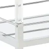 Ashley Furniture A4000501 Chaseton - Bar Cart - Clear / Silver Finish