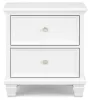 Ashley Furniture B680-92 Fortman - Two Drawer Night Stand - White