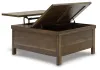 Ashley Furniture T731-9 Moriville - Lift Top Cocktail Table - Grayish Brown