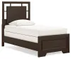 Ashley Furniture B441/31/36/46/53/83/92(2) Ashley Furniture B441/31/36/46/53/83/92(2) Covetown - 7 Pc. - Dresser, Mirror, Chest, Twin Panel Bed, 2 Nightstands - Dark Brown