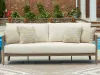 Ashley Furniture P671-838 Serene Bay - Sofa With Cushion - Dark Brown / White