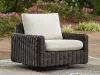 Ashley Furniture P711-821 Kimora - Swivel Glider Lounge With Cushion - Beige / Dark Brown
