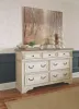 Ashley Furniture B743/31/36/58/56/97 Ashley Furniture B743/31/36/58/56/97 Realyn - 5 Pc. - Dresser, Mirror, King Upholstered Panel Bed - Two-tone