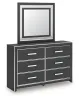 Ashley Furniture PCB3380B1 Ashley Furniture PCB3380B1 Zuraleus - Dresser And Mirror - Black