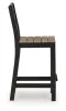 Ashley Furniture PCP221-113 Shoreline Beach - Outdoor Counter Table And 2 Barstools (Set of 3) - Black / Beige