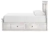 Ashley Furniture PCB1171B7 Makidern - Queen Panel Storage Bed With 2 Under Bed Storage Units - Whitewash