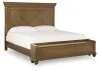 Ashley Furniture PCB782B9 Ashley Furniture PCB782B9 Karallin - California King Panel Storage Bed - Medium Brown