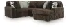 Ashley Furniture 98104S20 Ashley Furniture 98104S20 Midnight-Madness - 4-Piece Sectional With RAF Corner Chaise And Armless Chair - Chocolate